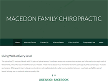 Tablet Screenshot of macedonfamilychiropractic.com
